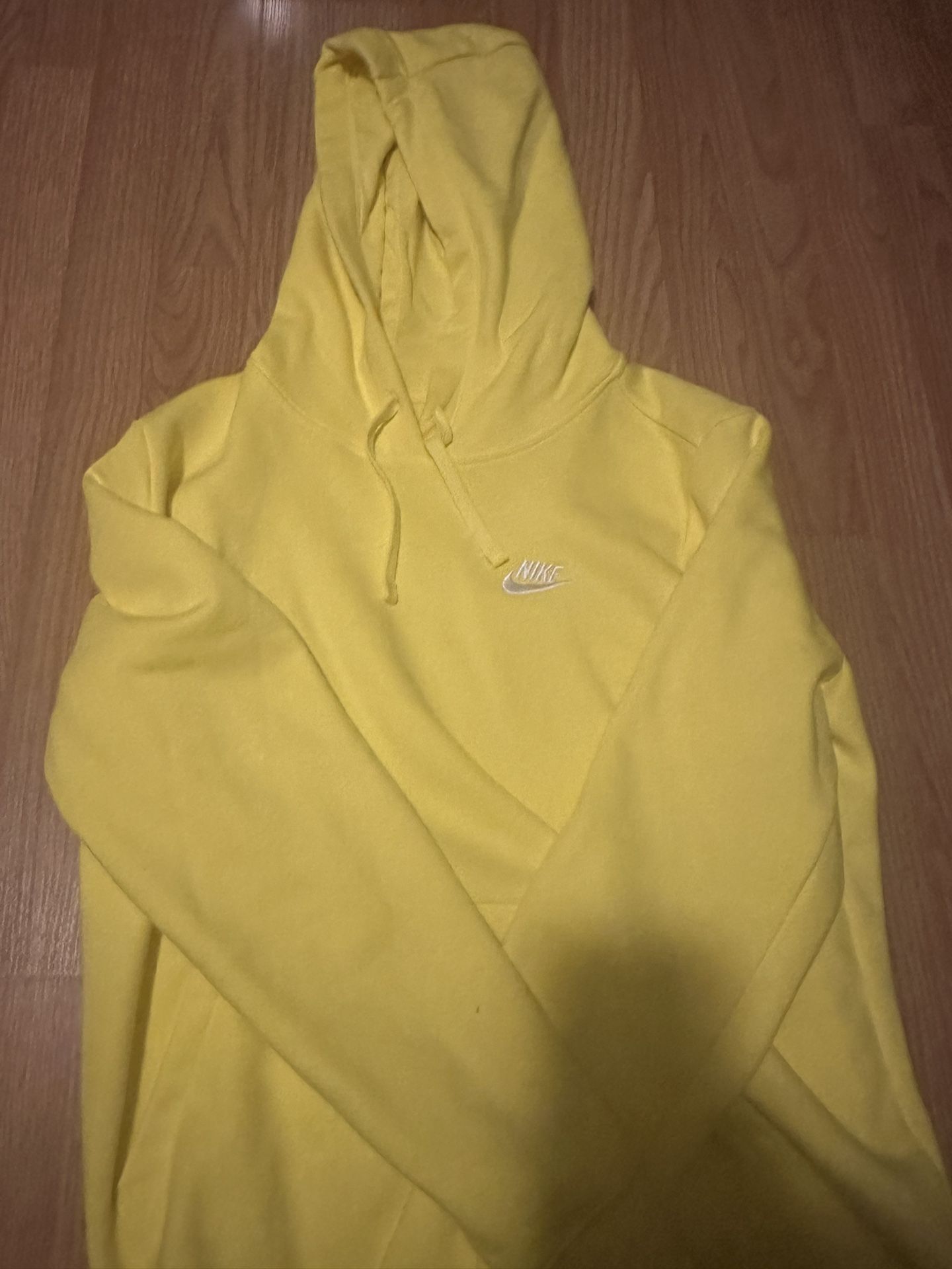 yellow nike fleece hoodie