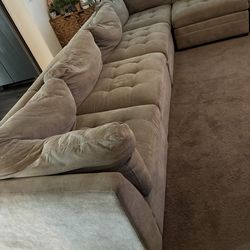 5-Piece Adjustable Light Gray Sectional Sofa (Costco) - Price Negotiable