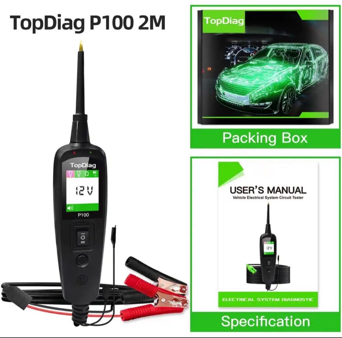 Topdiag P100 Power Circuit Probe 