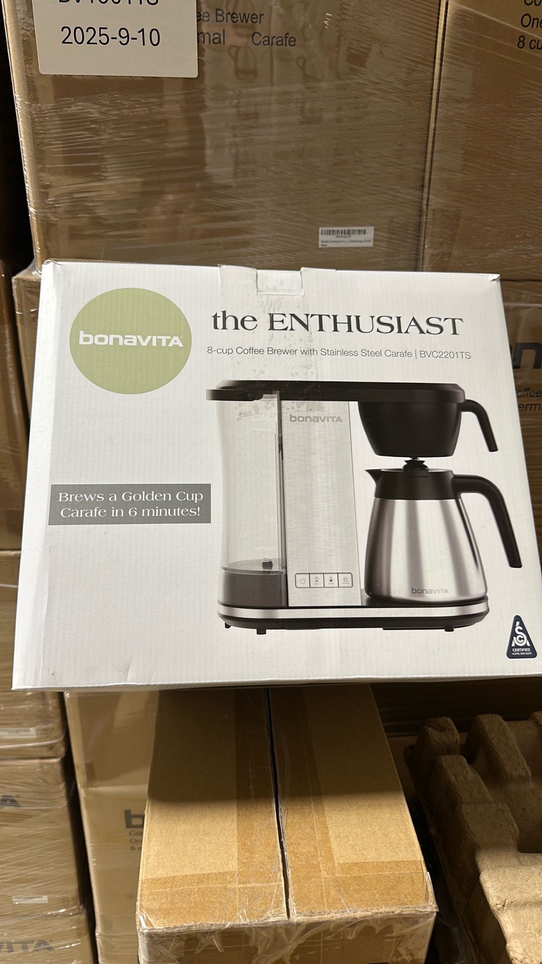 Bonavita enthusiast 8-cup thermal carafe automatic coffee maker