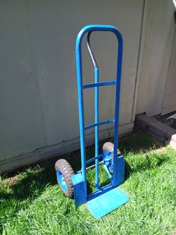 Blue Loading Unloading Dolly 53" HUGE Wheels