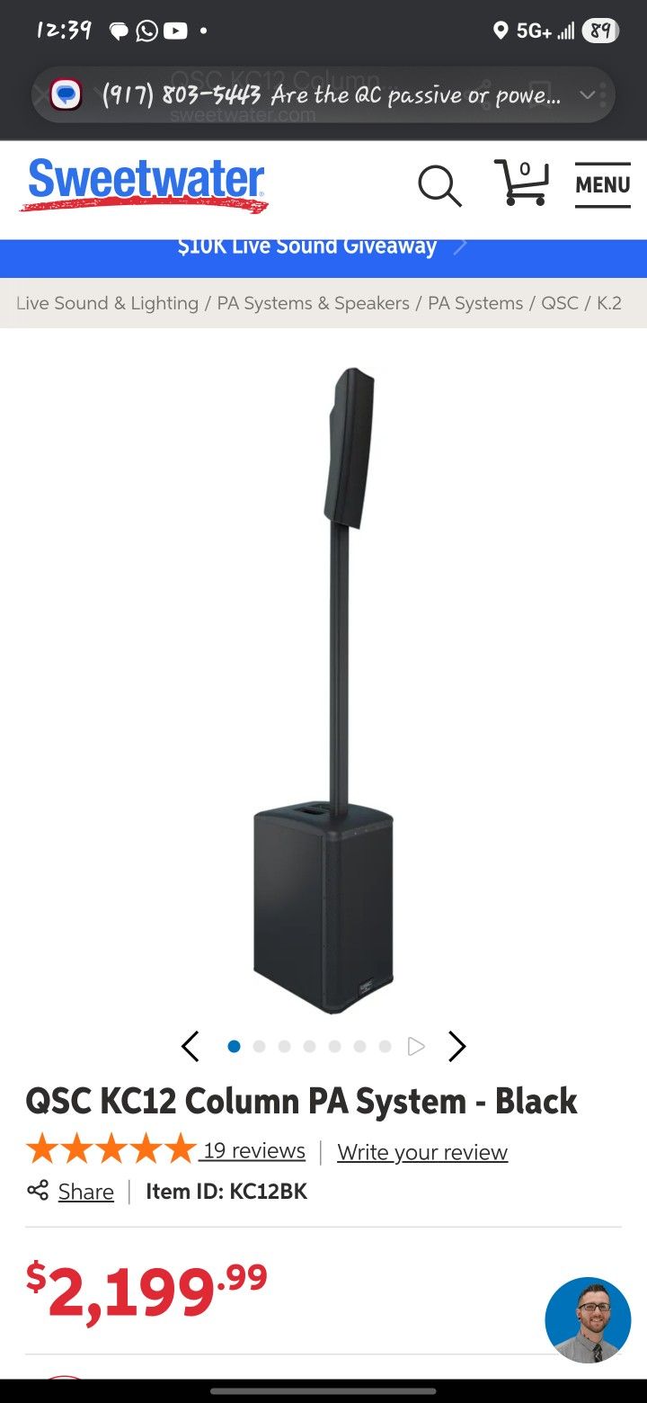 Brand- Qsc Kc12 Speaker