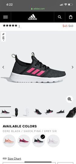 Adidas cloudfoam pure k black and pink