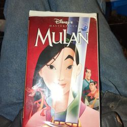 VHS tape of Disney's Mulan from the Masterpiece Collection