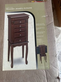 "Deep Cherry" Jewelry Armoire