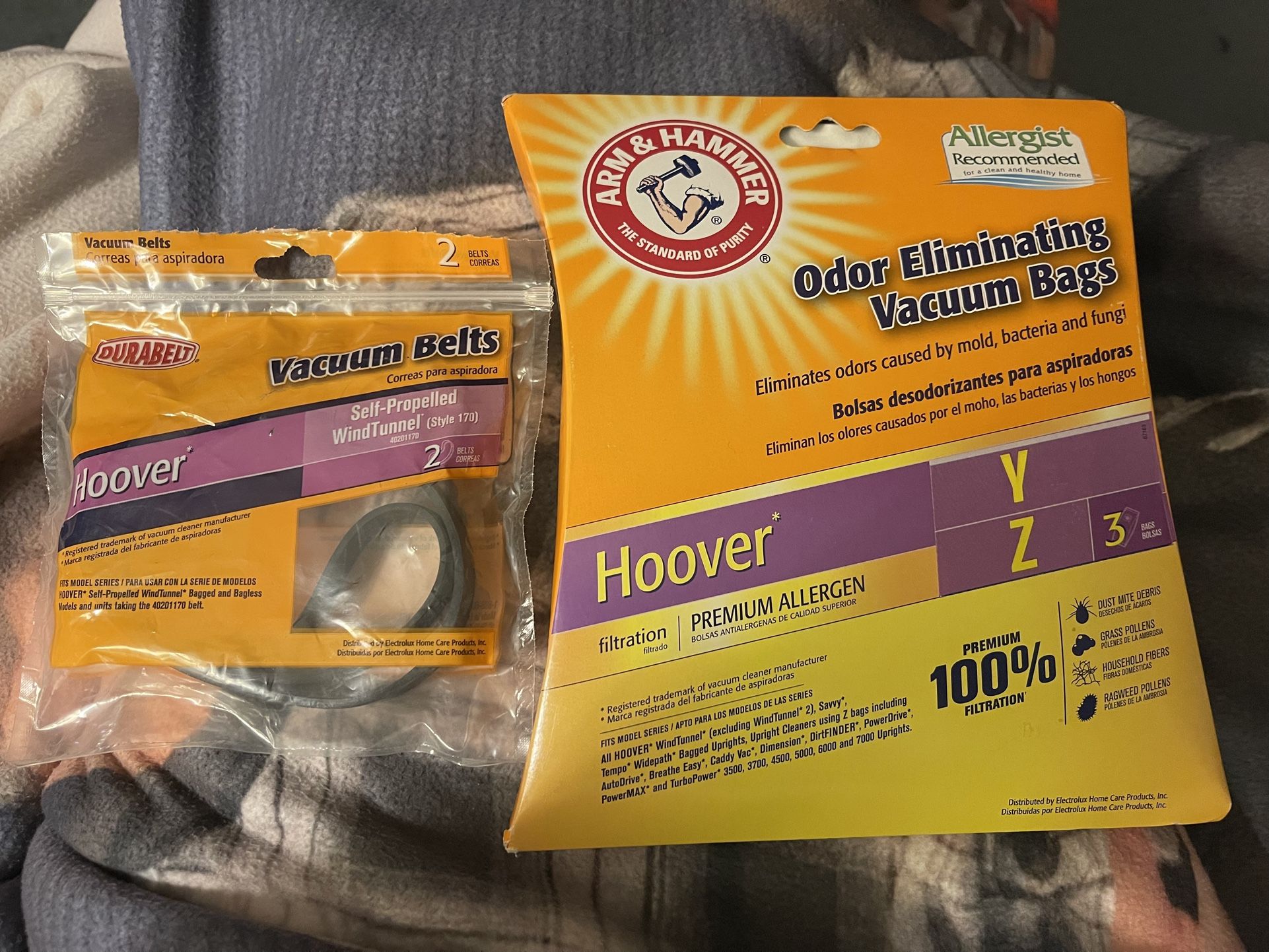 HOOVER 3 Bags, 2 Belts