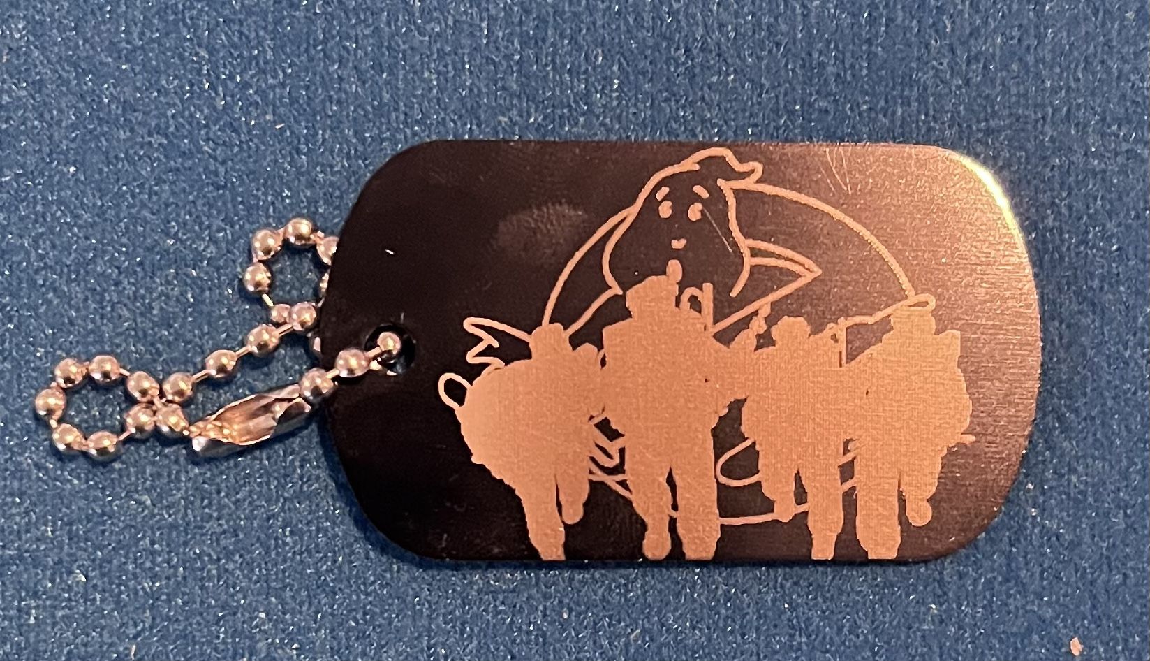 Ghostbuster Black Metal Keychain