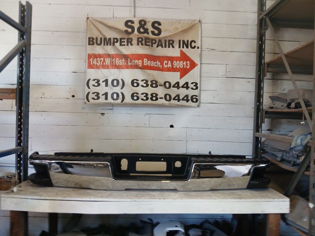 2016 - 2018 Silverado Rear Bumper Chrome Complete