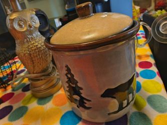 Home Studio Woodland Moose Brown Bear Cookie Jar