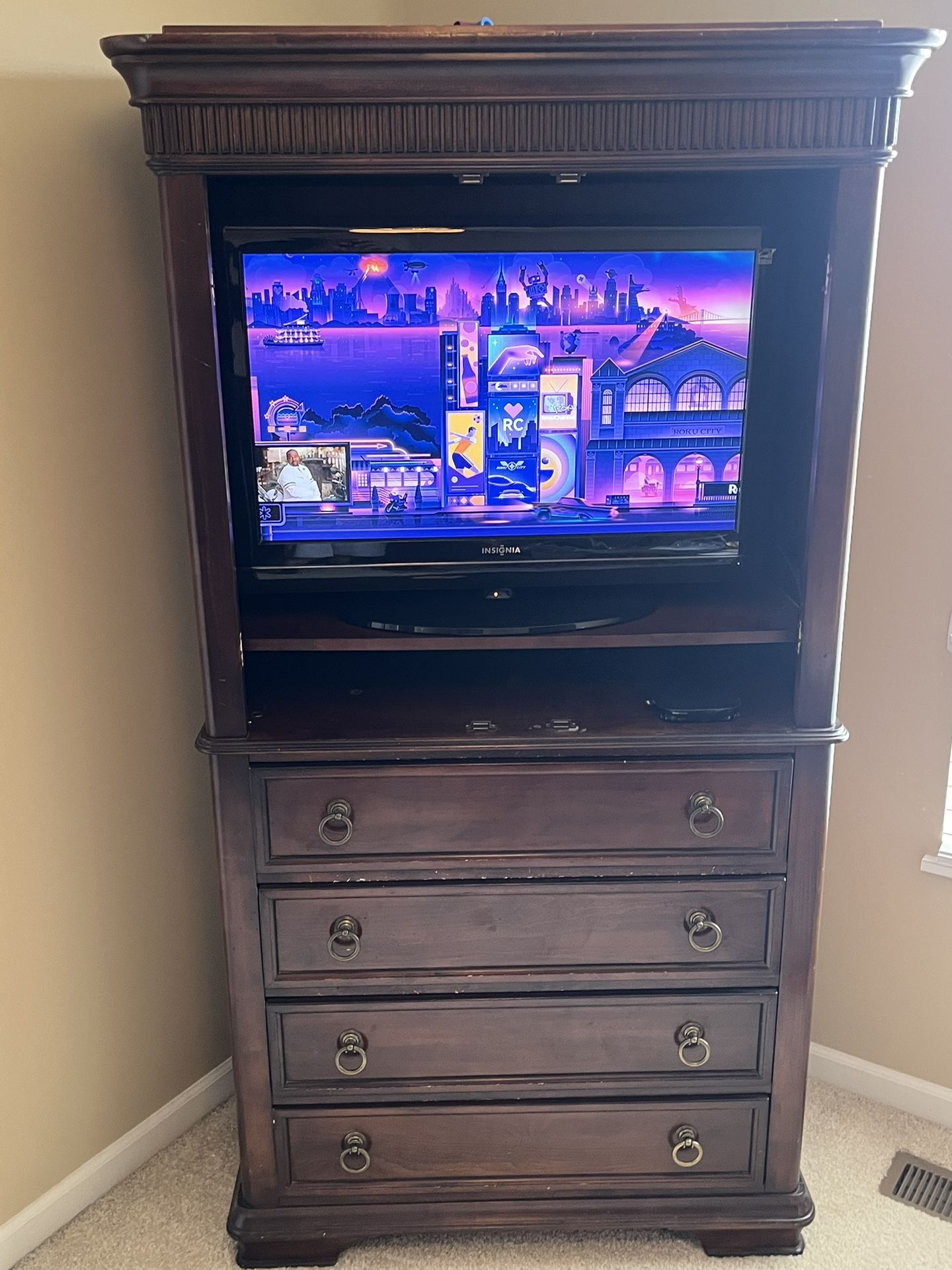 All Wood Queen Bedroom Set w/ Mattress Set