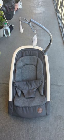 Maxi-Cosi Kori 2-in-1 Baby Rocker - Classic Graphite: Reclining Seat, Machine Washable Pad, 3-Point Restraint