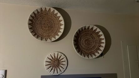 Woven Basket Wall Decor Set of 3. Pottery Barn