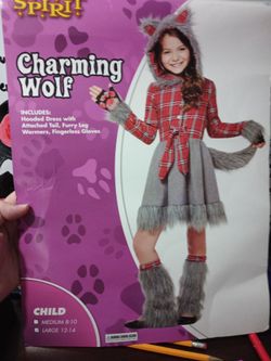 Girls charming wolf costume