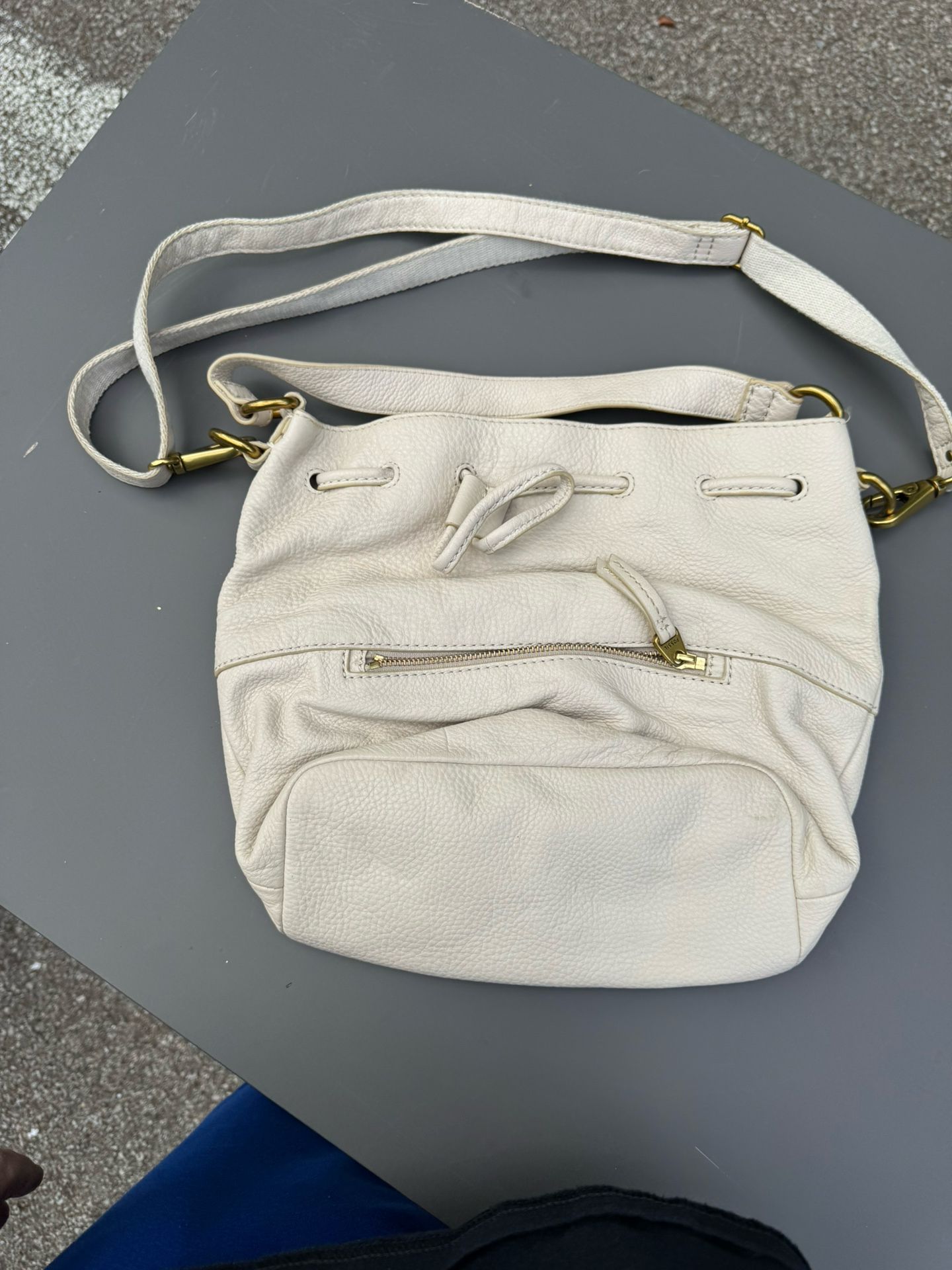 White Faux Leather Women’s Handbag