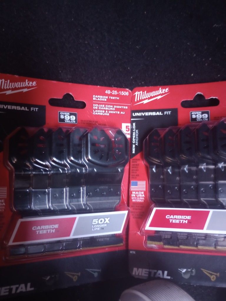 Milwaukee Carbide Teeth Blades Metal 5pk