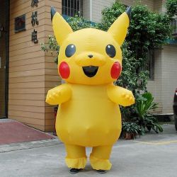 Adult Pikachu Inflatable Costume Halloween Cosplay