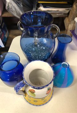 Blue flower base