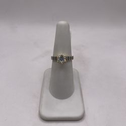 14kt Dual-Tone Engagement Style Ring w/ Design