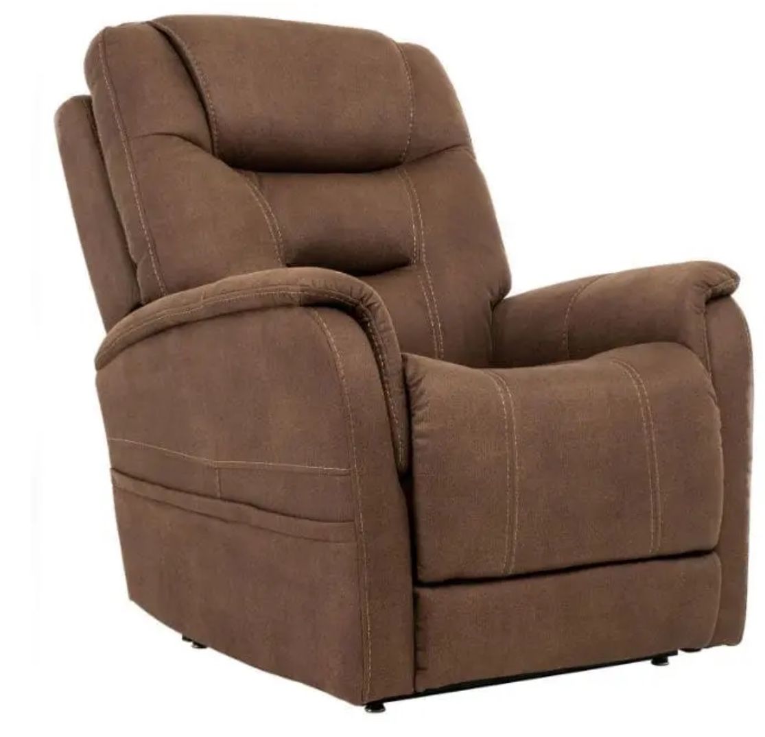 Flexsteel Shaw Brown Power Lift Recliner with Power Headrest
