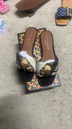 Kurt Geiger Kensington Flat Sandal Brown/Animal Print