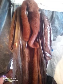 Rare Giorgio Saint Angelo and Robert Sidney collaboration Leather and fur coat