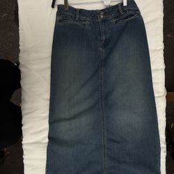 long jean skirt (large)