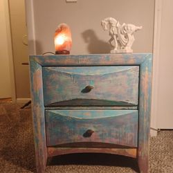 Refurbished Boho Style End Table