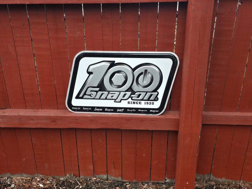 Snapon 100 Annaversity Metal Sign