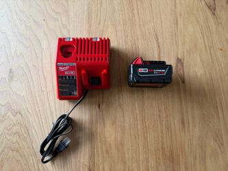 Milwaukee M18 XC5.0 Battery and M18/M12 Charger