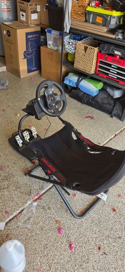 Racing Sim. Logitech wheel and pedals, Playseat racing chair
