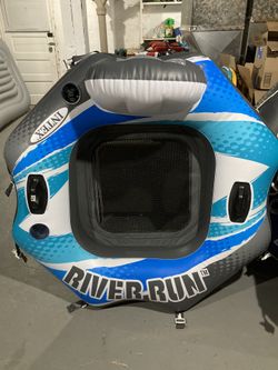 Patched - Intex River Run Connect Inflatable Float Tube Raft w Backrest #1