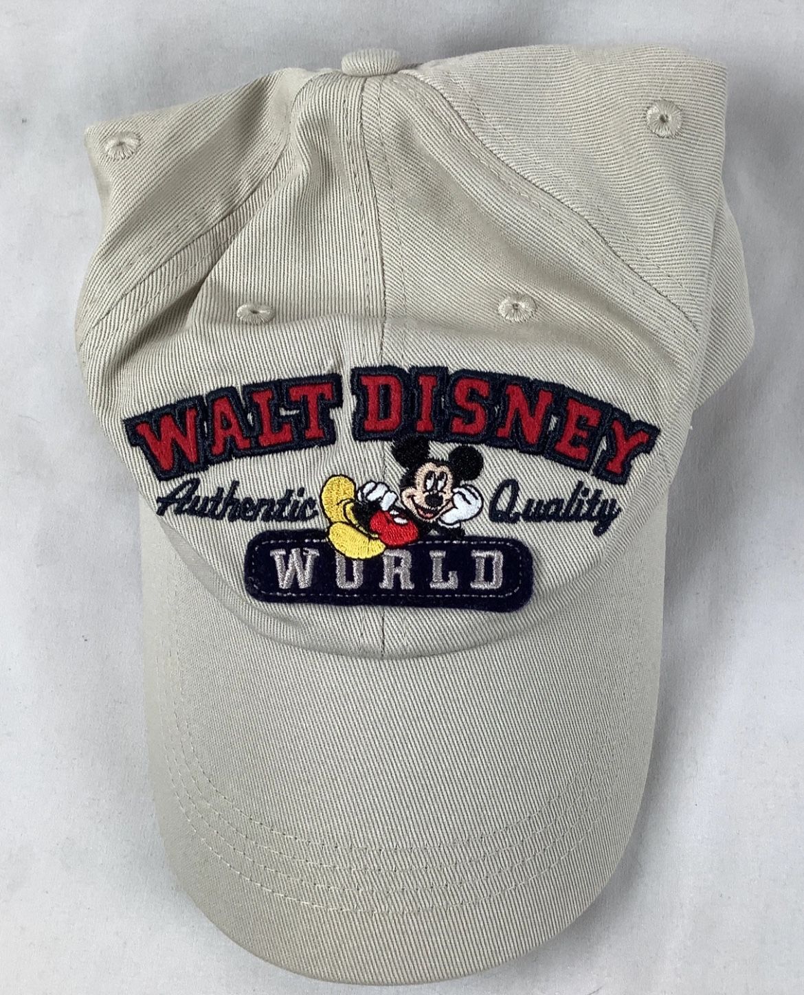 Vintage Walt Disney World Embroidered 1971 Mickey Mouse Adjust Adult Cap Hat