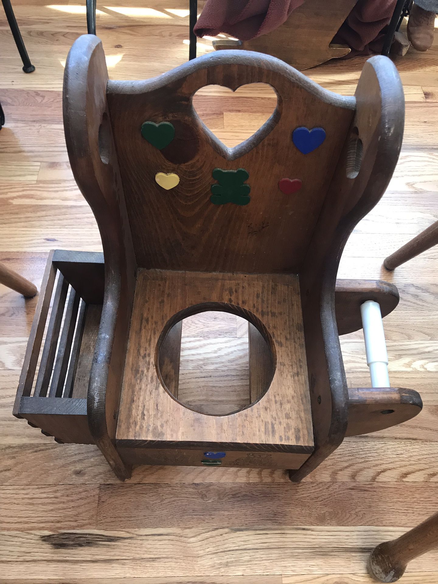 Vintage Potty Kids Wood Chair