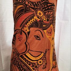 Small Babu OM Orange Ganesha Boho T-shirt Mini Dress