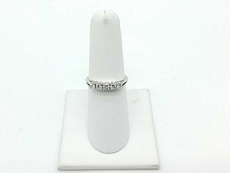 0.30 Dwt Diamond 2.2 Grams 14k White Gold Ring Size 6.5 Mk1225lrzmia