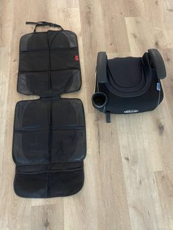 Graco TurboBooster LX Backless Booster Car Seat and Lusso Gear Car Seat Protector