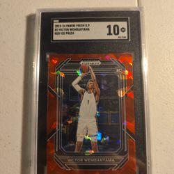 2023 - 24 PANINI PRIZM D.P. #2 VICTOR WEMBANYAMA RED ICE PRIZM