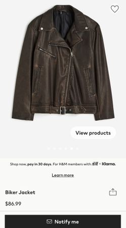 H&M Oversized Biker Jacket