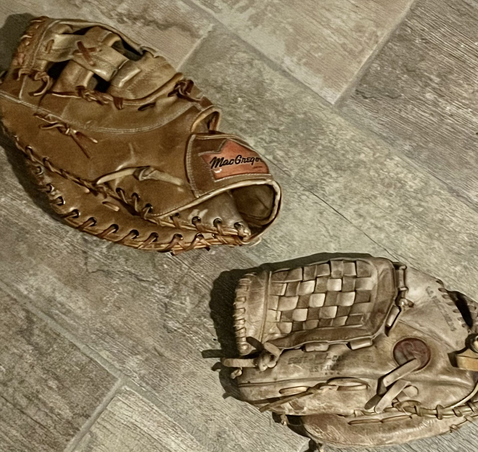 2 - Lefty Baseball/Softball Gloves. 