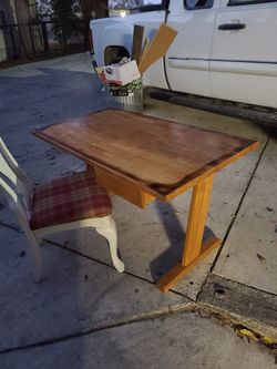 Custom butcher block top desk