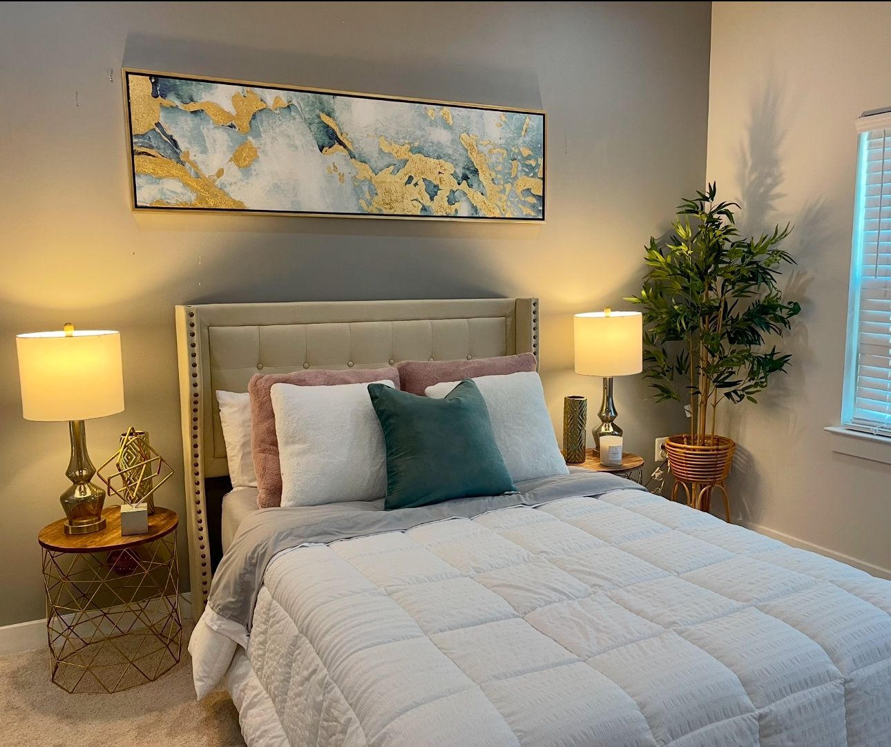 Full Bed, Rails, Box Spring, & mattress
