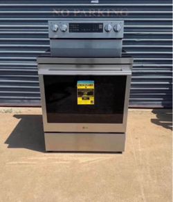 30 in., 6.3 cu. ft. Smart Wi-Fi True Convection Insta View 5-Burner Electric Oven w/ Air Fry Printproof Stainless Steel