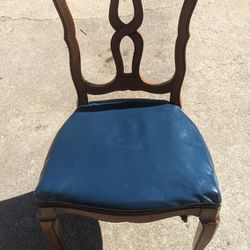 Beautiful Blue Vintage Wooden Chair Make Offer