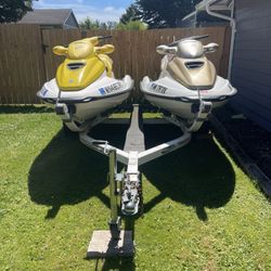 2 Seadoos And Double Trailer