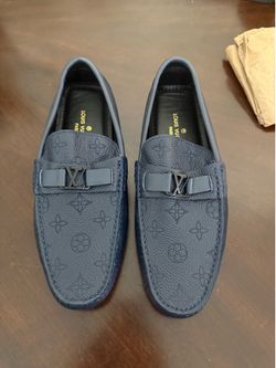Louis Vuitton Navy Monogram Driving Loafers Size 9 Brand New