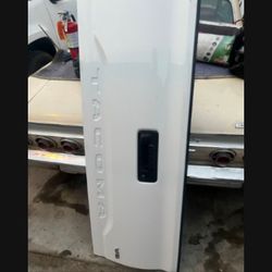 White Toyota Tacoma Tailgate 