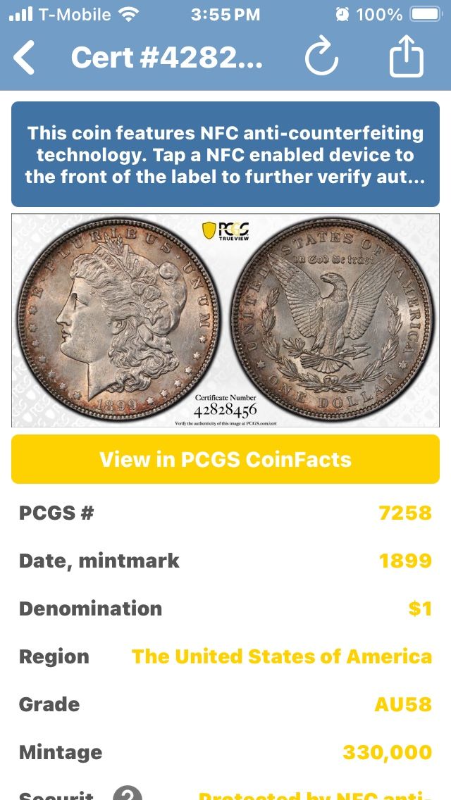 1899 Morgan Silver Dollar