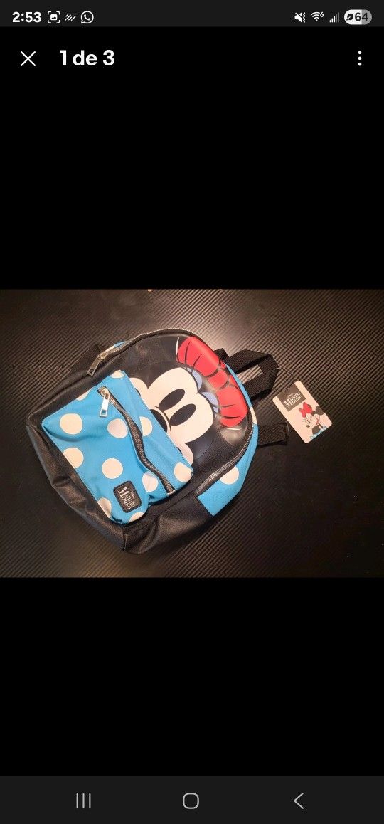 Minnie Mouse Backpack Disney Souvenirs Collectible 14 in Kids Girls