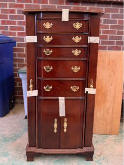 Jewelry Armoire - Vinatge, Cherry Finish