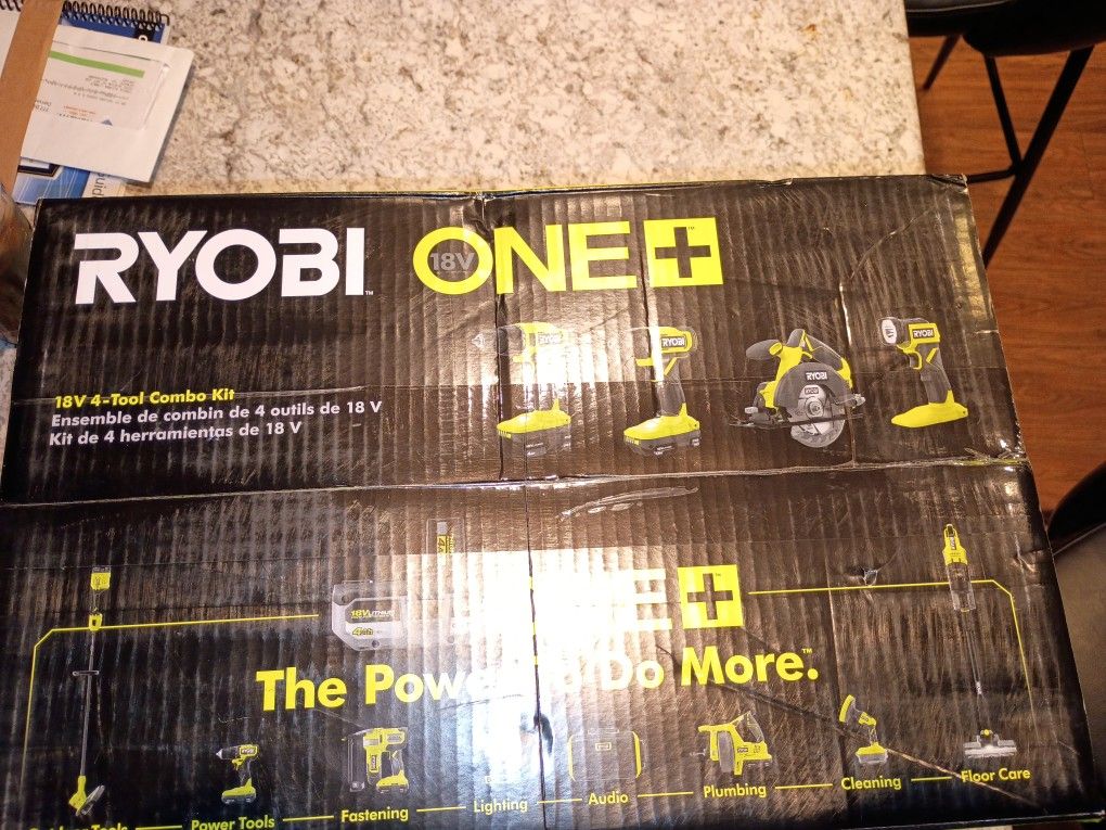 New Ryobi 18v 4 - Tool Combo Kit